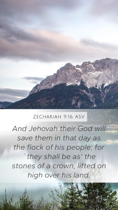 Zechariah 9:16 ASV Bible Verse Image