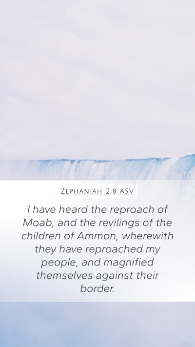 Zephaniah 2:8 ASV Bible Verse Image