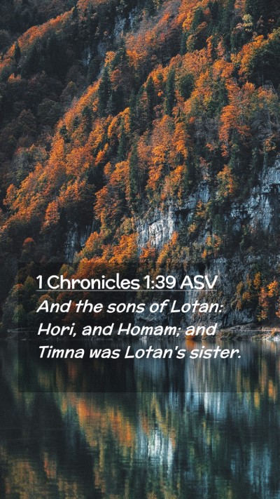 Picture 02 - 1 Chronicles 1:39 ASV Mobile Phone Wallpaper - And the sons of Lotan: Hori, and Homam; and Timna - Mobile Bible Verse Wallpaper