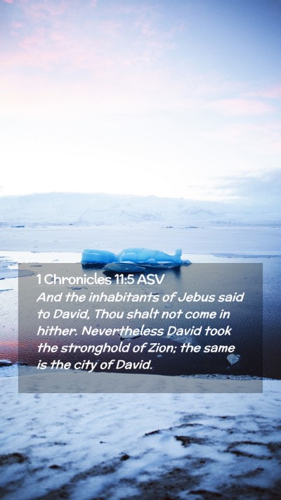 Picture 02 - 1 Chronicles 11:5 ASV Mobile Phone Wallpaper - And the inhabitants of Jebus said to David, Thou - Mobile Bible Verse Wallpaper