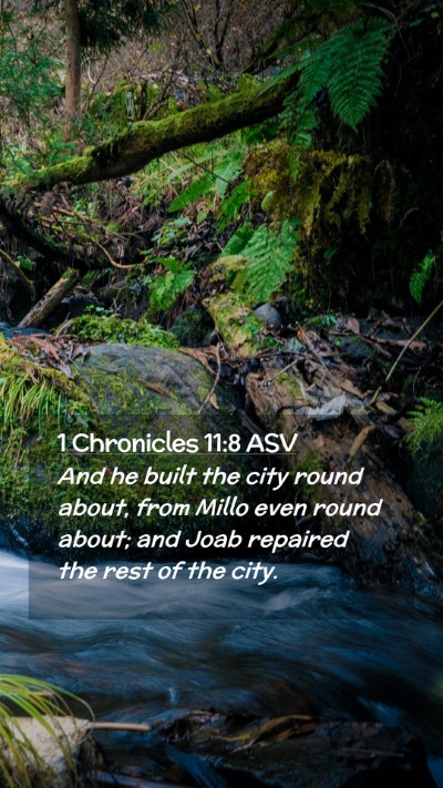 Picture 02 - 1 Chronicles 11:8 ASV Mobile Phone Wallpaper - And he built the city round about, from Millo - Mobile Bible Verse Wallpaper