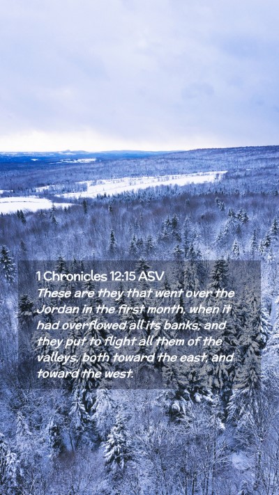 Picture 02 - 1 Chronicles 12:15 ASV Mobile Phone Wallpaper - These are they that went over the Jordan in the - Mobile Bible Verse Wallpaper