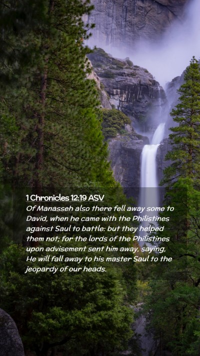 Picture 02 - 1 Chronicles 12:19 ASV Mobile Phone Wallpaper - Of Manasseh also there fell away some to David, - Mobile Bible Verse Wallpaper