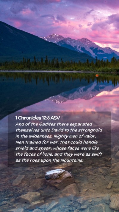 Picture 02 - 1 Chronicles 12:8 ASV Mobile Phone Wallpaper - And of the Gadites there separated themselves - Mobile Bible Verse Wallpaper