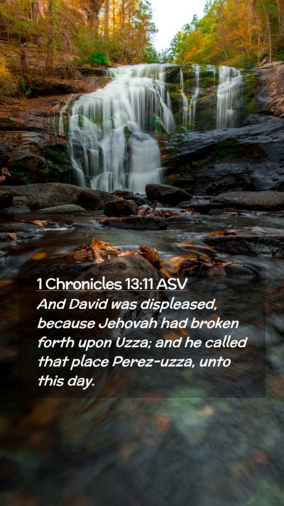 Picture 02 - 1 Chronicles 13:11 ASV Mobile Phone Wallpaper - And David was displeased, because Jehovah had - Mobile Bible Verse Wallpaper