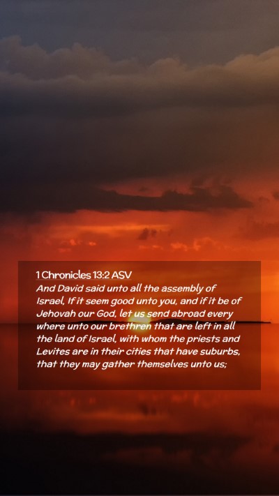 Picture 02 - 1 Chronicles 13:2 ASV Mobile Phone Wallpaper - And David said unto all the assembly of Israel, - Mobile Bible Verse Wallpaper
