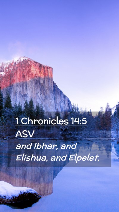 Picture 02 - 1 Chronicles 14:5 ASV Mobile Phone Wallpaper - and Ibhar, and Elishua, and - Mobile Bible Verse Wallpaper