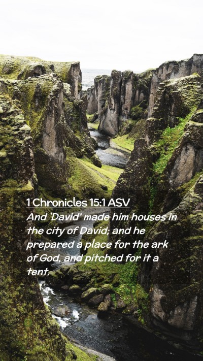 Picture 02 - 1 Chronicles 15:1 ASV Mobile Phone Wallpaper - And `David' made him houses in the city of David; - Mobile Bible Verse Wallpaper
