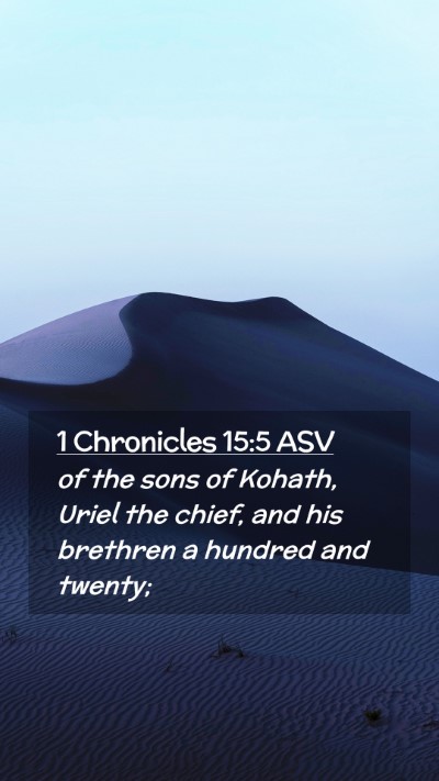 Picture 02 - 1 Chronicles 15:5 ASV Mobile Phone Wallpaper - of the sons of Kohath, Uriel the chief, and his - Mobile Bible Verse Wallpaper