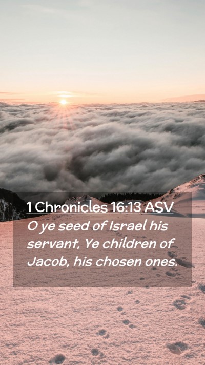 Picture 02 - 1 Chronicles 16:13 ASV Mobile Phone Wallpaper - O ye seed of Israel his servant, Ye children of - Mobile Bible Verse Wallpaper