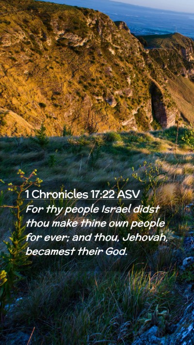 Picture 02 - 1 Chronicles 17:22 ASV Mobile Phone Wallpaper - For thy people Israel didst thou make thine own - Mobile Bible Verse Wallpaper