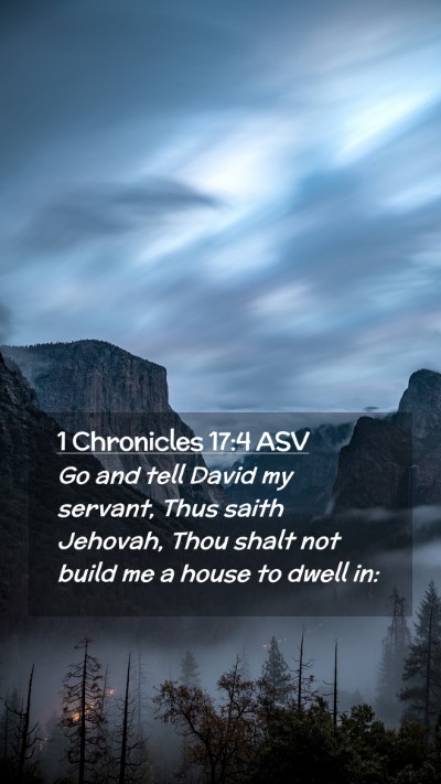 Picture 02 - 1 Chronicles 17:4 ASV Mobile Phone Wallpaper - Go and tell David my servant, Thus saith Jehovah, - Mobile Bible Verse Wallpaper