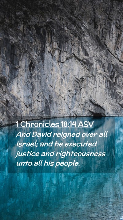 Picture 02 - 1 Chronicles 18:14 ASV Mobile Phone Wallpaper - And David reigned over all Israel; and he - Mobile Bible Verse Wallpaper