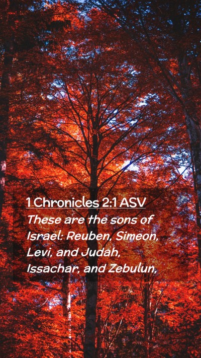 Picture 02 - 1 Chronicles 2:1 ASV Mobile Phone Wallpaper - These are the sons of Israel: Reuben, Simeon, - Mobile Bible Verse Wallpaper