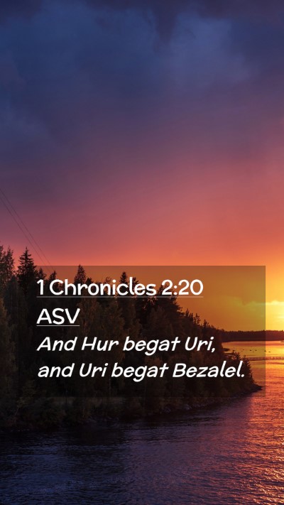 Picture 02 - 1 Chronicles 2:20 ASV Mobile Phone Wallpaper - And Hur begat Uri, and Uri begat - Mobile Bible Verse Wallpaper