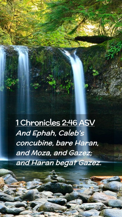 Picture 02 - 1 Chronicles 2:46 ASV Mobile Phone Wallpaper - And Ephah, Caleb's concubine, bare Haran, and - Mobile Bible Verse Wallpaper