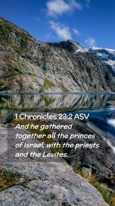 Picture 02 - 1 Chronicles 23:2 ASV Mobile Phone Wallpaper - And he gathered together all the princes of - Mobile Bible Verse Wallpaper
