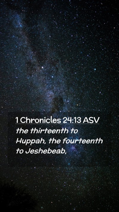 Picture 02 - 1 Chronicles 24:13 ASV Mobile Phone Wallpaper - the thirteenth to Huppah, the fourteenth to - Mobile Bible Verse Wallpaper