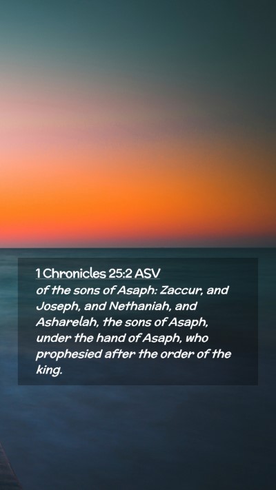 Picture 02 - 1 Chronicles 25:2 ASV Mobile Phone Wallpaper - of the sons of Asaph: Zaccur, and Joseph, and - Mobile Bible Verse Wallpaper