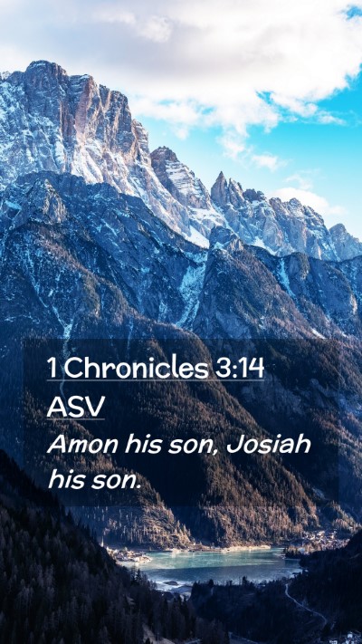 Picture 02 - 1 Chronicles 3:14 ASV Mobile Phone Wallpaper - Amon his son, Josiah his - Mobile Bible Verse Wallpaper