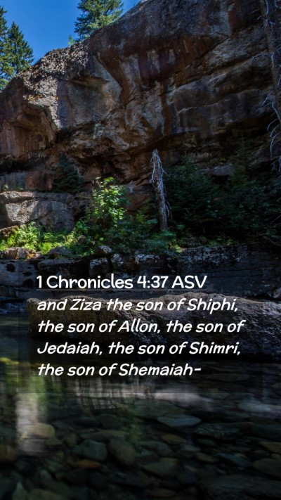 Picture 02 - 1 Chronicles 4:37 ASV Mobile Phone Wallpaper - and Ziza the son of Shiphi, the son of Allon, the - Mobile Bible Verse Wallpaper