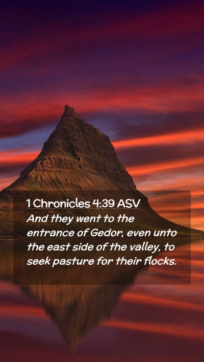 Picture 02 - 1 Chronicles 4:39 ASV Mobile Phone Wallpaper - And they went to the entrance of Gedor, even unto - Mobile Bible Verse Wallpaper