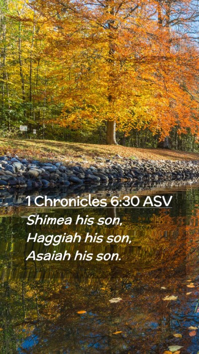 Picture 02 - 1 Chronicles 6:30 ASV Mobile Phone Wallpaper - Shimea his son, Haggiah his son, Asaiah his - Mobile Bible Verse Wallpaper