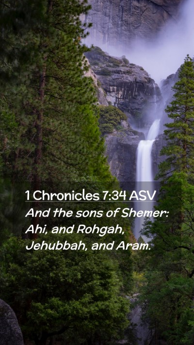 Picture 02 - 1 Chronicles 7:34 ASV Mobile Phone Wallpaper - And the sons of Shemer: Ahi, and Rohgah, - Mobile Bible Verse Wallpaper