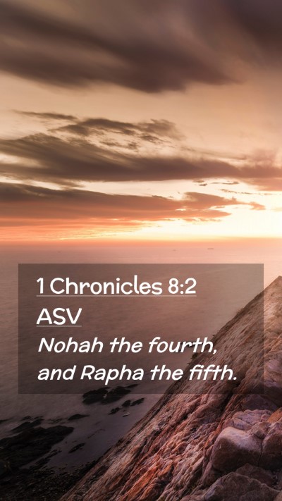 Picture 02 - 1 Chronicles 8:2 ASV Mobile Phone Wallpaper - Nohah the fourth, and Rapha the - Mobile Bible Verse Wallpaper
