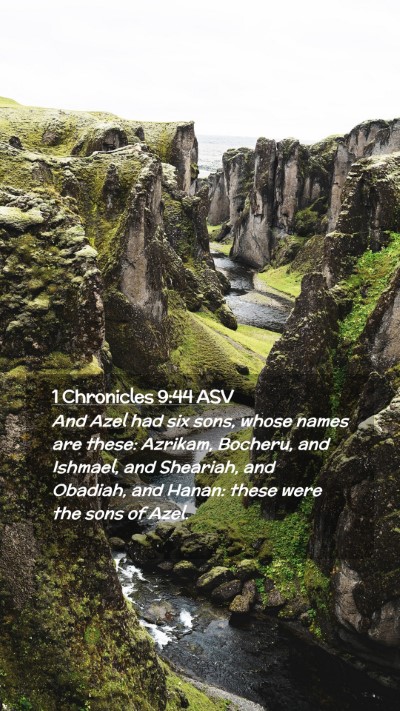 Picture 02 - 1 Chronicles 9:44 ASV Mobile Phone Wallpaper - And Azel had six sons, whose names are these: - Mobile Bible Verse Wallpaper