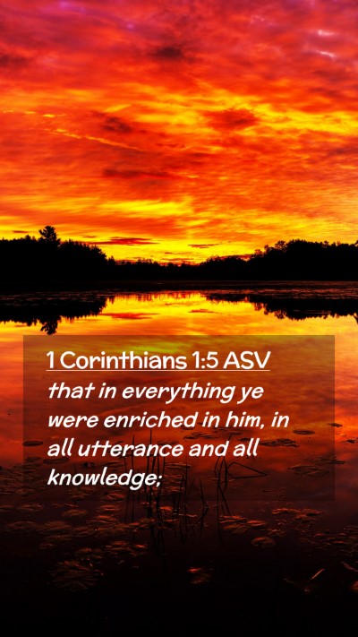 Picture 02 - 1 Corinthians 1:5 ASV Mobile Phone Wallpaper - that in everything ye were enriched in him, in - Mobile Bible Verse Wallpaper