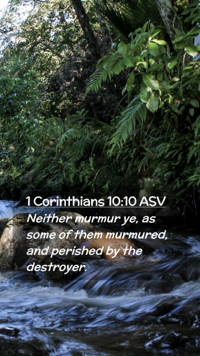 Picture 02 - 1 Corinthians 10:10 ASV Mobile Phone Wallpaper - Neither murmur ye, as some of them murmured, and - Mobile Bible Verse Wallpaper