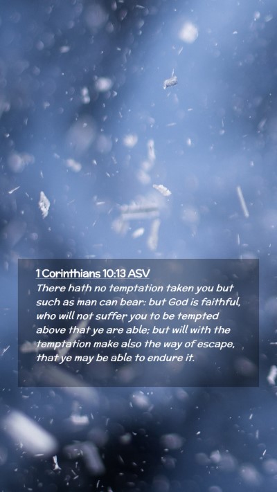 Picture 02 - 1 Corinthians 10:13 ASV Mobile Phone Wallpaper - There hath no temptation taken you but such as - Mobile Bible Verse Wallpaper