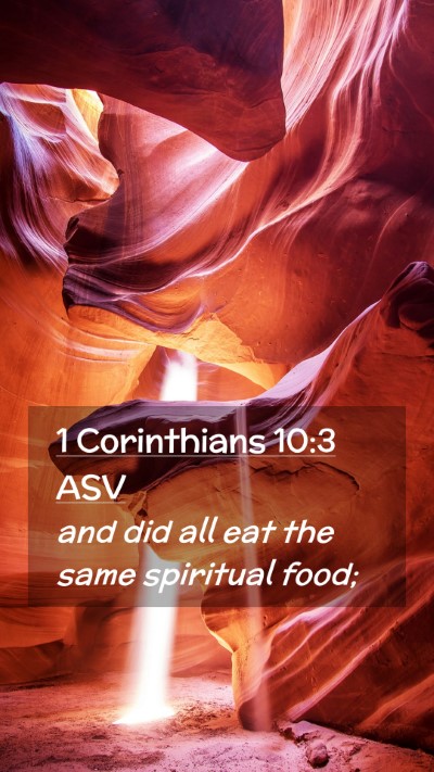 Picture 02 - 1 Corinthians 10:3 ASV Mobile Phone Wallpaper - and did all eat the same spiritual - Mobile Bible Verse Wallpaper