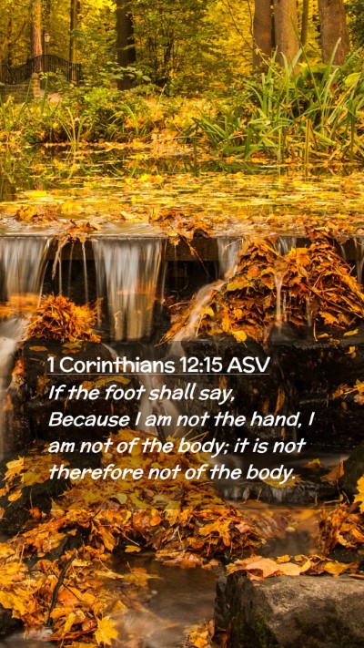 Picture 02 - 1 Corinthians 12:15 ASV Mobile Phone Wallpaper - If the foot shall say, Because I am not the hand, - Mobile Bible Verse Wallpaper