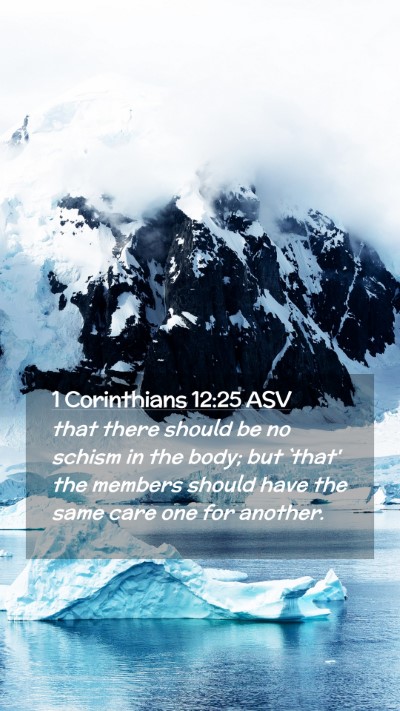 Picture 02 - 1 Corinthians 12:25 ASV Mobile Phone Wallpaper - that there should be no schism in the body; but - Mobile Bible Verse Wallpaper