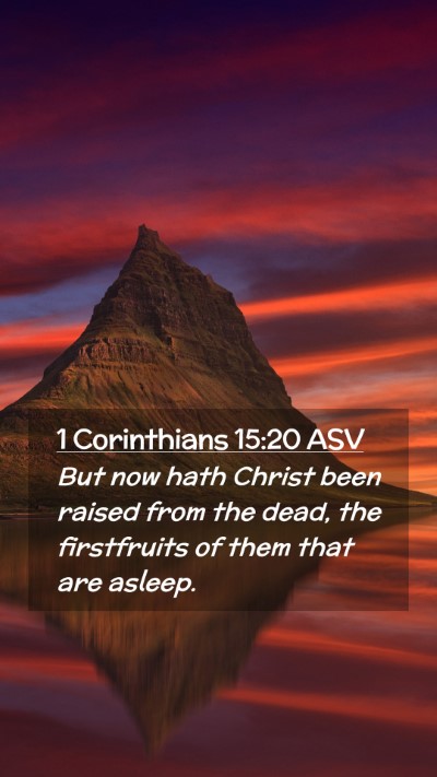 Picture 02 - 1 Corinthians 15:20 ASV Mobile Phone Wallpaper - But now hath Christ been raised from the dead, - Mobile Bible Verse Wallpaper