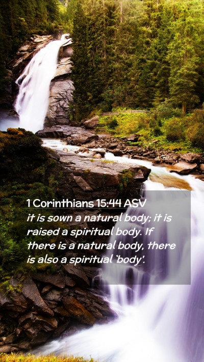 Picture 02 - 1 Corinthians 15:44 ASV Mobile Phone Wallpaper - it is sown a natural body; it is raised a - Mobile Bible Verse Wallpaper