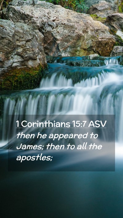 Picture 02 - 1 Corinthians 15:7 ASV Mobile Phone Wallpaper - then he appeared to James; then to all the - Mobile Bible Verse Wallpaper