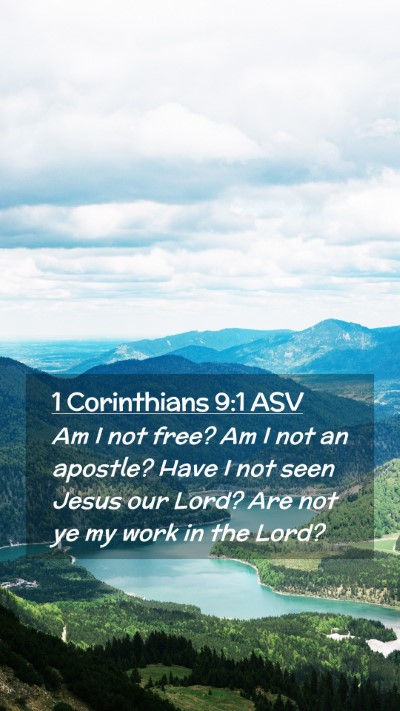 Picture 02 - 1 Corinthians 9:1 ASV Mobile Phone Wallpaper - Am I not free? Am I not an apostle? Have I not - Mobile Bible Verse Wallpaper