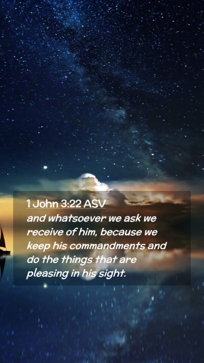 Picture 02 - 1 John 3:22 ASV Mobile Phone Wallpaper - and whatsoever we ask we receive of him, because - Mobile Bible Verse Wallpaper