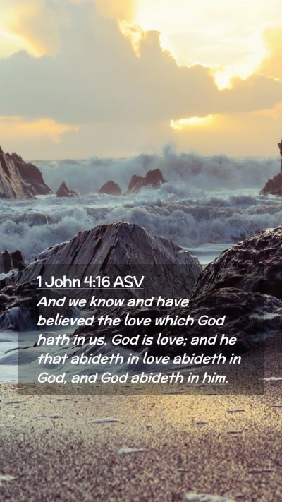 Picture 02 - 1 John 4:16 ASV Mobile Phone Wallpaper - And we know and have believed the love which God - Mobile Bible Verse Wallpaper