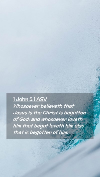 Picture 02 - 1 John 5:1 ASV Mobile Phone Wallpaper - Whosoever believeth that Jesus is the Christ is - Mobile Bible Verse Wallpaper