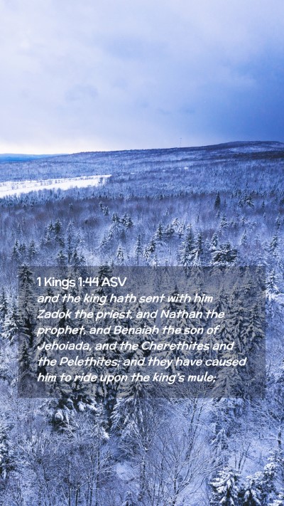 Picture 02 - 1 Kings 1:44 ASV Mobile Phone Wallpaper - and the king hath sent with him Zadok the priest, - Mobile Bible Verse Wallpaper