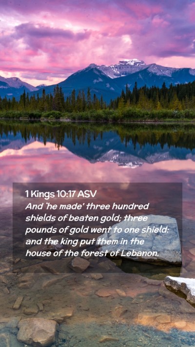 Picture 02 - 1 Kings 10:17 ASV Mobile Phone Wallpaper - And `he made' three hundred shields of beaten - Mobile Bible Verse Wallpaper