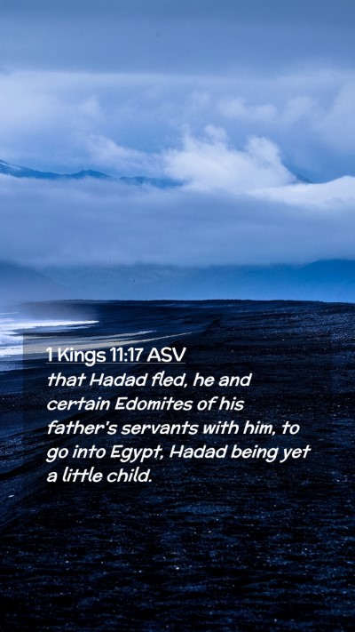Picture 02 - 1 Kings 11:17 ASV Mobile Phone Wallpaper - that Hadad fled, he and certain Edomites of his - Mobile Bible Verse Wallpaper