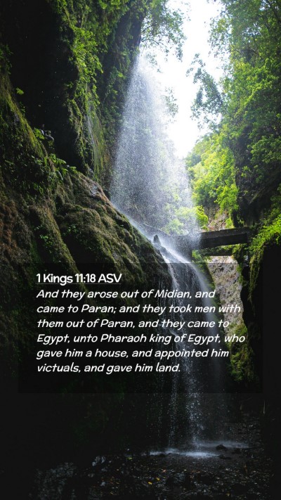 Picture 02 - 1 Kings 11:18 ASV Mobile Phone Wallpaper - And they arose out of Midian, and came to Paran; - Mobile Bible Verse Wallpaper