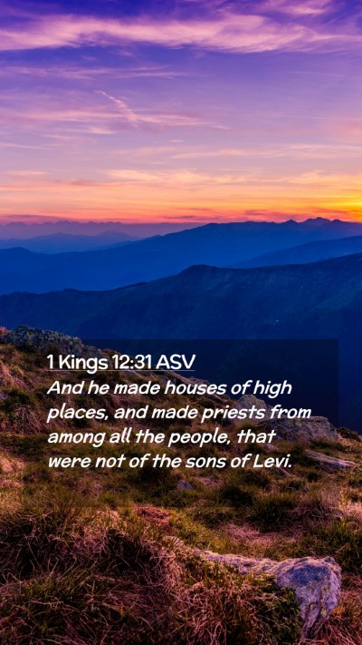 Picture 02 - 1 Kings 12:31 ASV Mobile Phone Wallpaper - And he made houses of high places, and made - Mobile Bible Verse Wallpaper