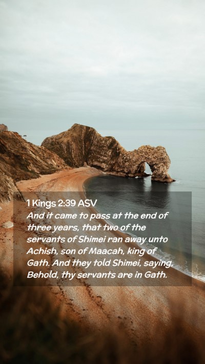 Picture 02 - 1 Kings 2:39 ASV Mobile Phone Wallpaper - And it came to pass at the end of three years, - Mobile Bible Verse Wallpaper