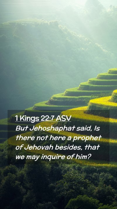 Picture 02 - 1 Kings 22:7 ASV Mobile Phone Wallpaper - But Jehoshaphat said, Is there not here a prophet - Mobile Bible Verse Wallpaper